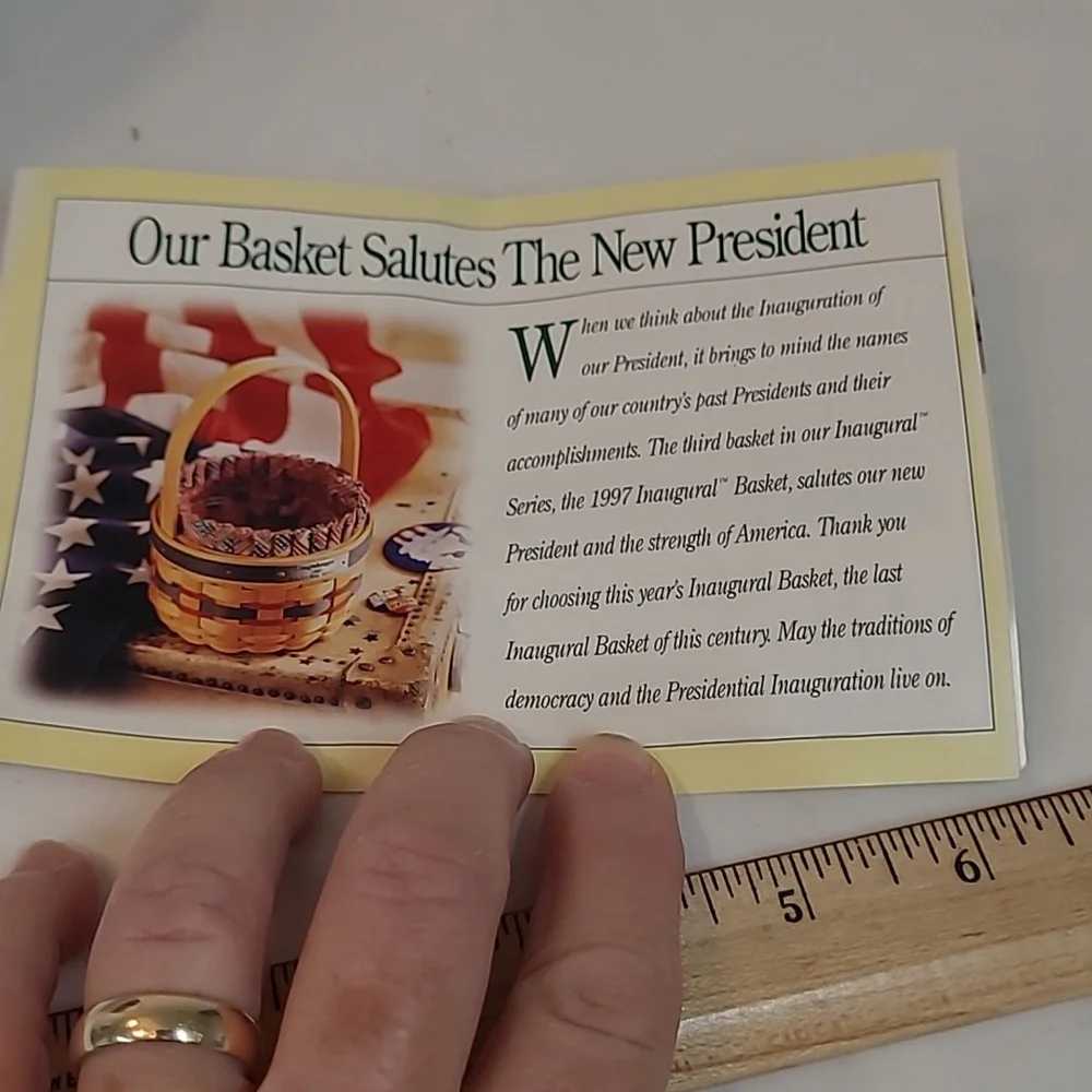 Longaberger 1997 Inaugural Basket with Liner